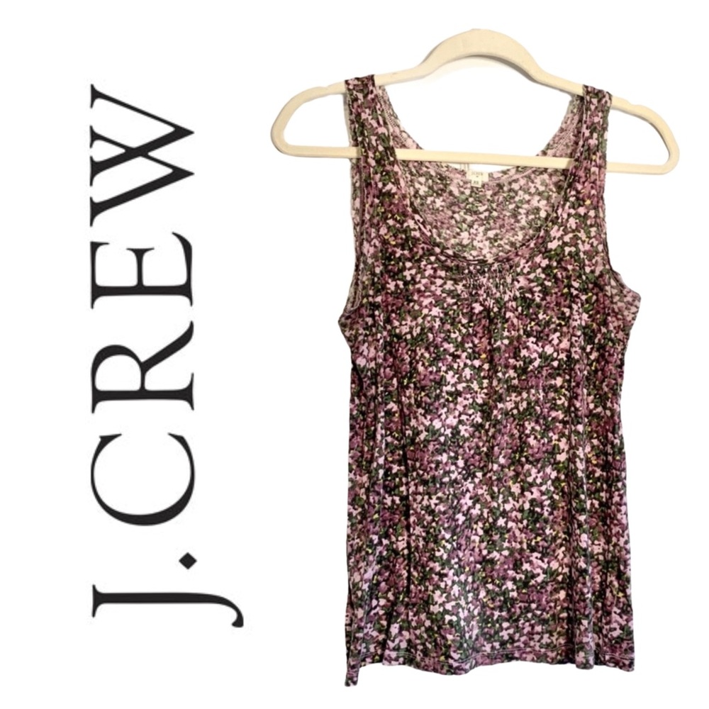 J. CREW pink purple floral tank XS